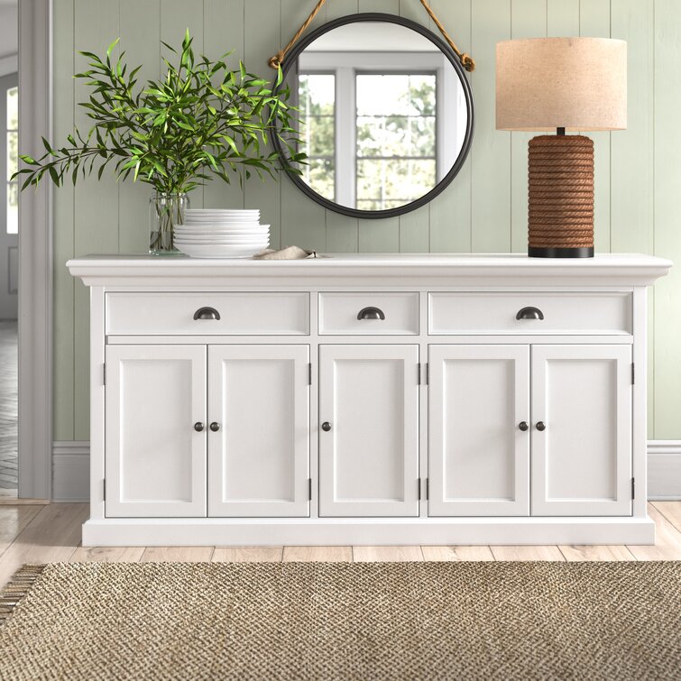 White deals credenza table